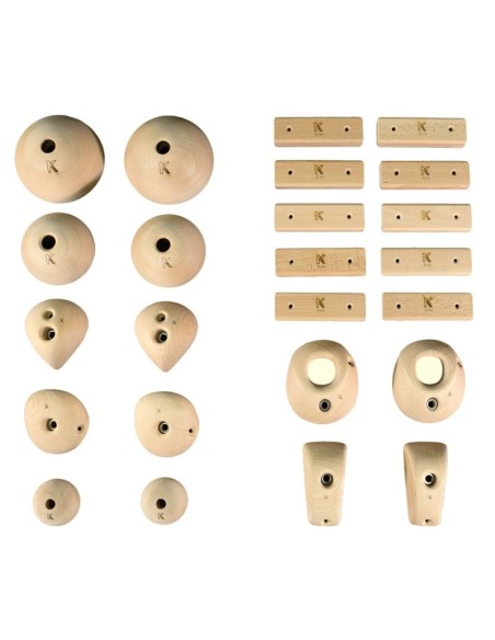 Symmetric Wood Holds - 24 symmetrische Klettergriffe aus Holz