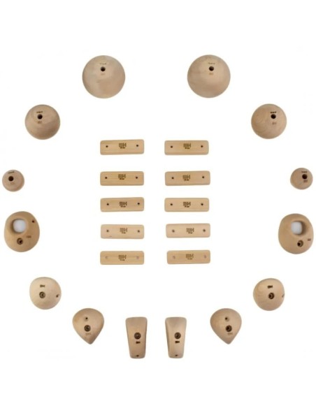 Symmetric Wood Holds - 24 symmetrische Klettergriffe aus Holz