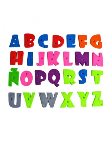 Kinderklettergriffe: Buchstaben im vollem Alphabet