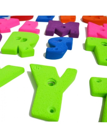 Kinderklettergriffe: Buchstaben im vollem Alphabet