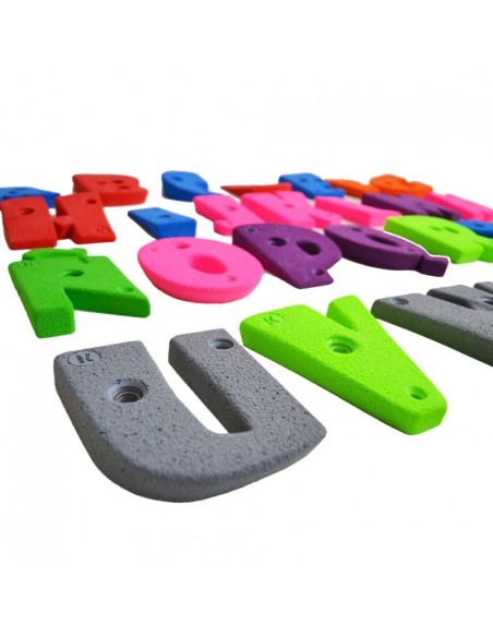 Kinderklettergriffe: Buchstaben im vollem Alphabet