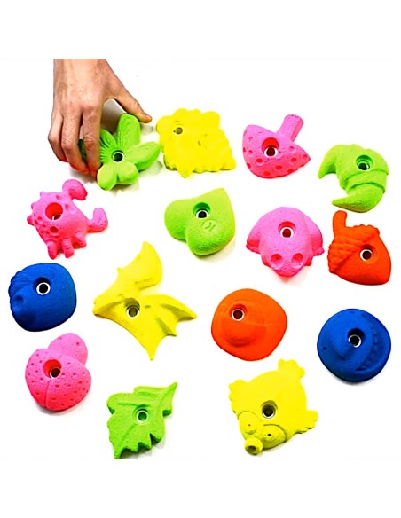 Kinderklettergriffe: 15 Griffe Thema "Wald"
