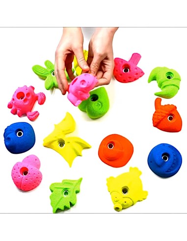 Kinderklettergriffe: 15 Griffe Thema "Wald"