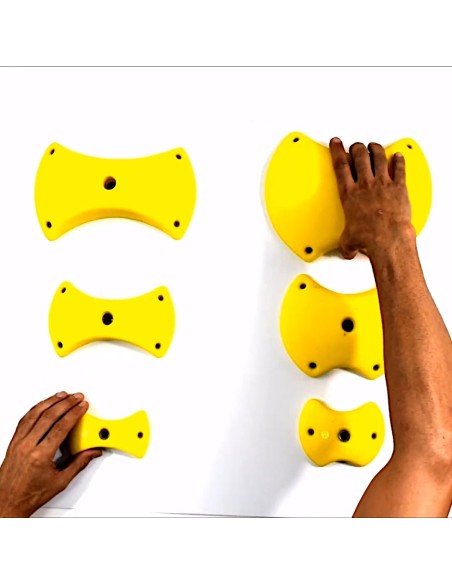6 XL Pinches/Zangen - Klettergriffe für 0-40° Wände