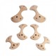 Wooden Small Axe Pinches - 6 symmetrische Klettergriffe aus Holz - Zangen, Pinches