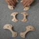 Wooden Small Axe Pinches - 6 symmetrische Klettergriffe aus Holz - Zangen, Pinches