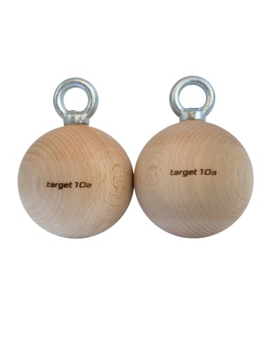 Spheres mit Stahlring - Holzkugeln fürs Klettertraining